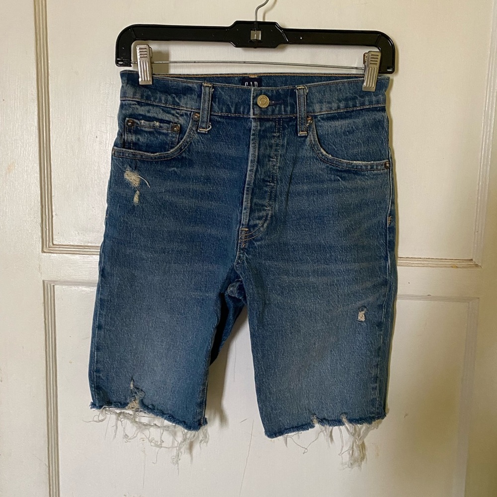 Denim Biker Shorts